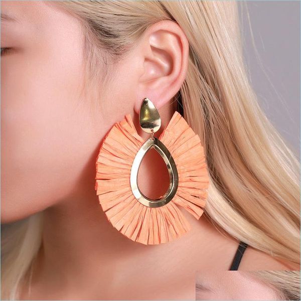 

charm europe and the united states new creative sector sizzling earrings exaggerated color origami fashion hollow ear drop delivery j dhoaf, Golden