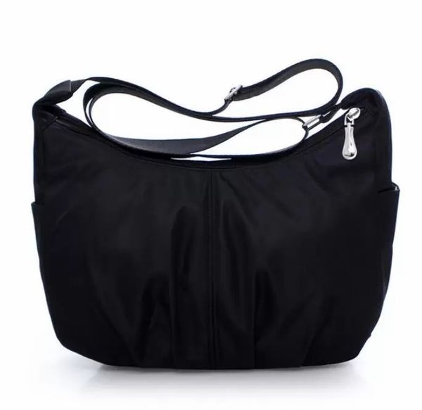 

women nylon shoulder fashion casual large capacity lady messenger bag 2022 desinger womens bag, Black;red