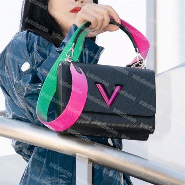 

twist shoulder bags woman designer pochette letter rotate buckle luxury handbags fashion clutch totes designers twists crossbody bag purses