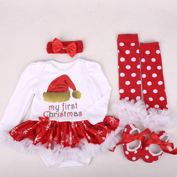 

newborn clothes for baby christmas dress infant lace 1st birthday party princess dress halloween babies rompers set 0-24 months, White
