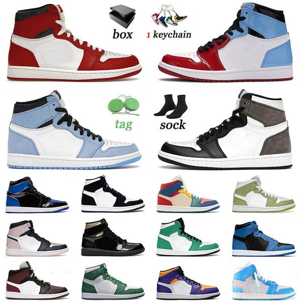 

designer mens basketball shoes jumpman 1 1s shoes with box jorden1s ts x travis scotts lakers university blue unc taxi trainers sneakers eur