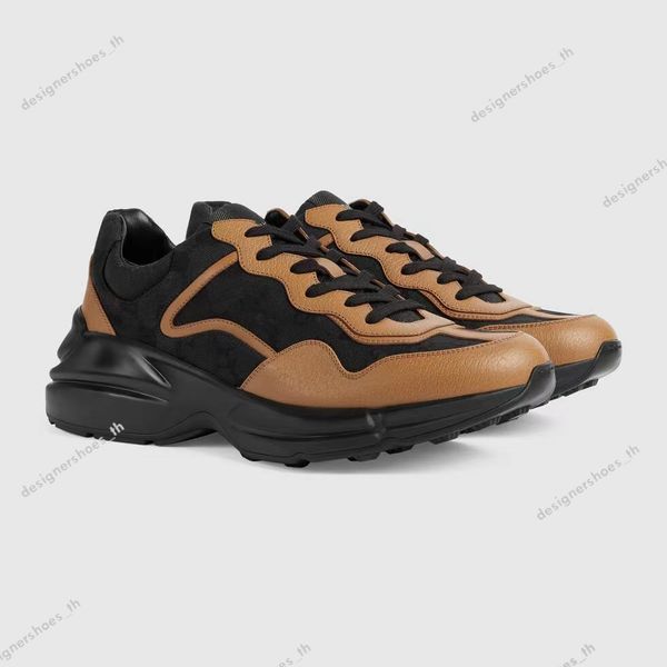 

casual shoes shoe sports trainers designer men women rhyton fashion womens platform strawberry mouse wave mouth tiger web dad sneake, Black