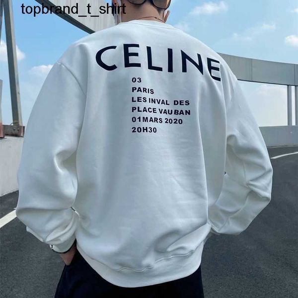 

men's hoodies designer sweatshirts autumn ce print casual round neck sweater fashion streetwear hoodie, Black
