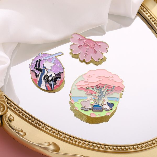 

sky children of light enamel pins anime cartoon character lapel badge pin for backpack clothes jewelry brooches pin for friend, Blue