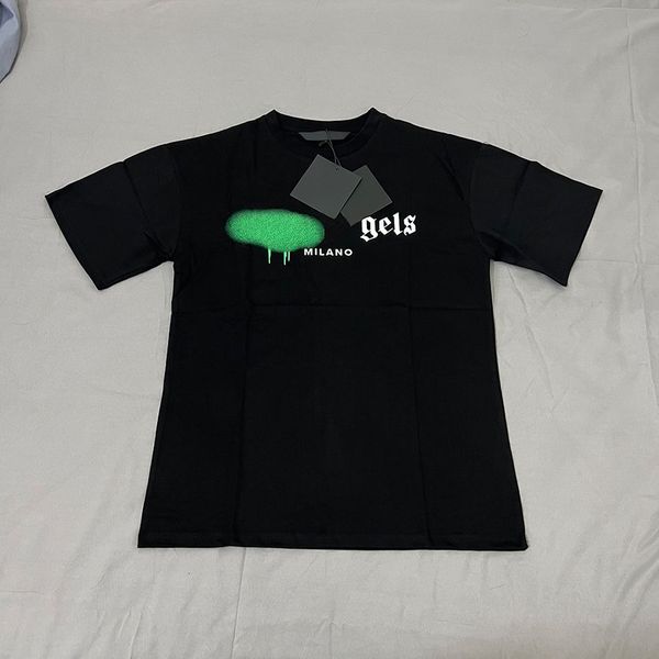 

designer of luxury t-shirt brand t shirt clothing spray letter short sleeve spring summer tide men women tees, White;black