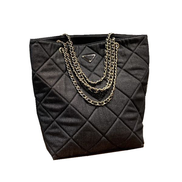 

new designer shoulder bag women's chain denim bag large capacity fashion trend