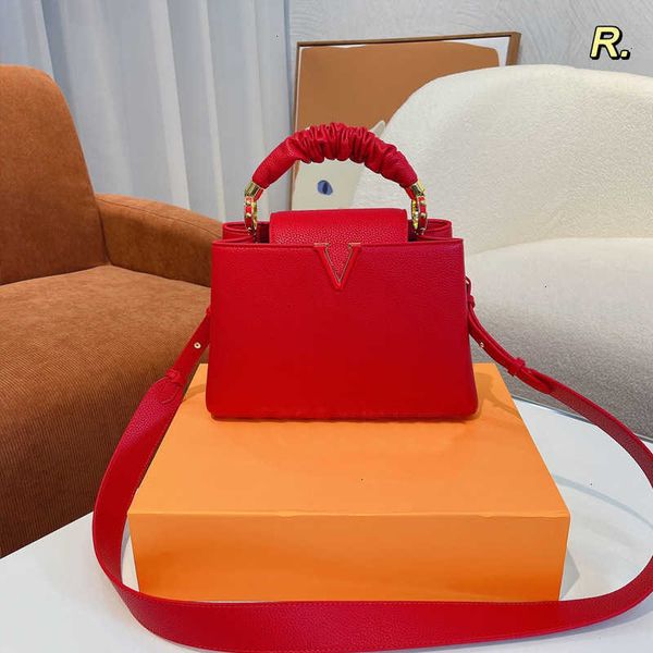 

designer bag belt women bags handbag capucines tote removable bag plain shoulder bb crossbody purse genuine leather 27cm good