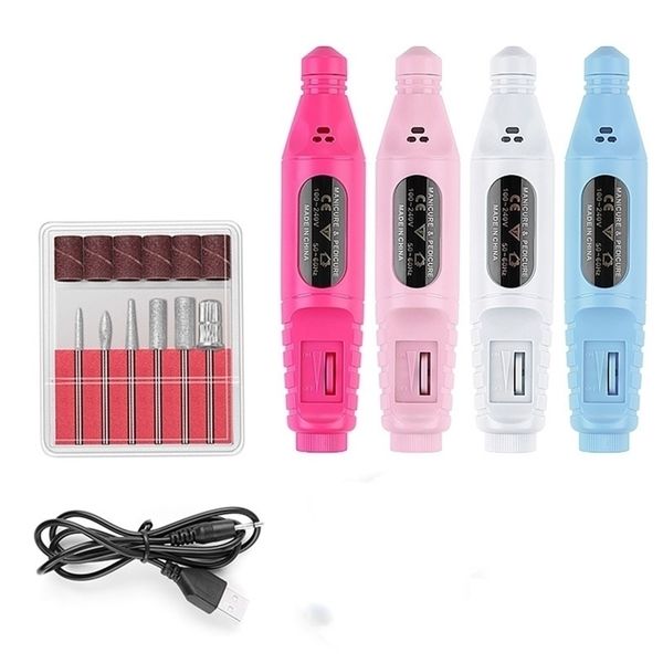 

nail art equipment diy salon glazing milling pedicure machine files carve grinder polisher tools 7 size electric manicure drill 221109, Silver