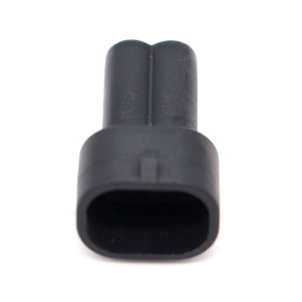 

2 pin male wiring loom nippon fuel injector connector dual slot black