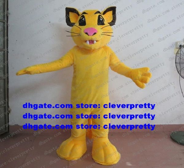

yellow simba lion mascot costume cartoon character outfit suit classic giftware gifts and souvenirs zx382, Red;yellow