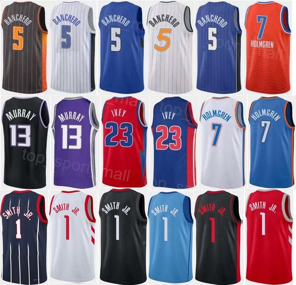 

print draft pick basketball jersey paolo banchero 5 caleb houstan chet holmgren 7 peyton watson jaylin williams jabari smith jr tari eason k, Black;red