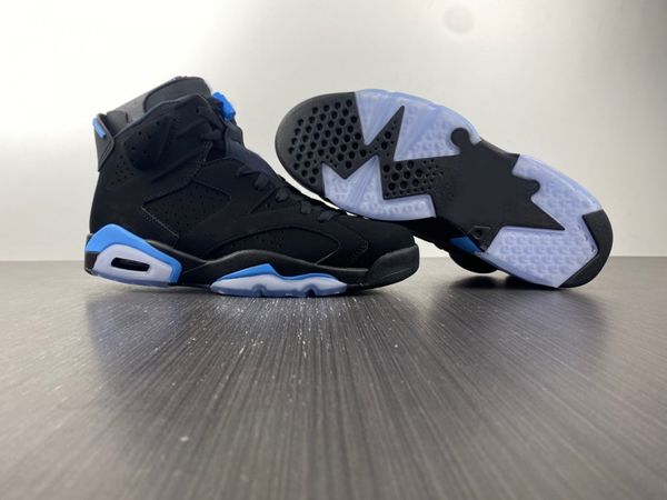 

basketball shoes handmade designer 6s unc sports sneaker black university blue 6 outdoor trainers 384664-006 size 40-47.5