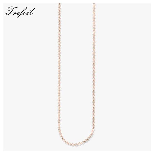 

chains round belcher link chain necklace 2021 fashion jewelry classic basic accessories 925 sterling silver gift for women231v