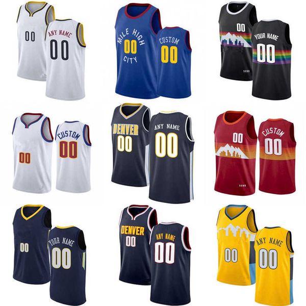 

75th custom men jersey womn youth 5 will barton 10 bol bol 7 facundo campazzo 31 vlatko cancar denver''nuggets''basketba, Black;red
