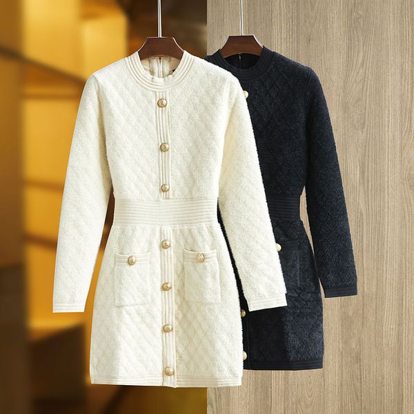 

women two pieces dress luxury designer woman skirt set long pants sets turtle neck grid pattern dress and white o-neck one-pc skirts office