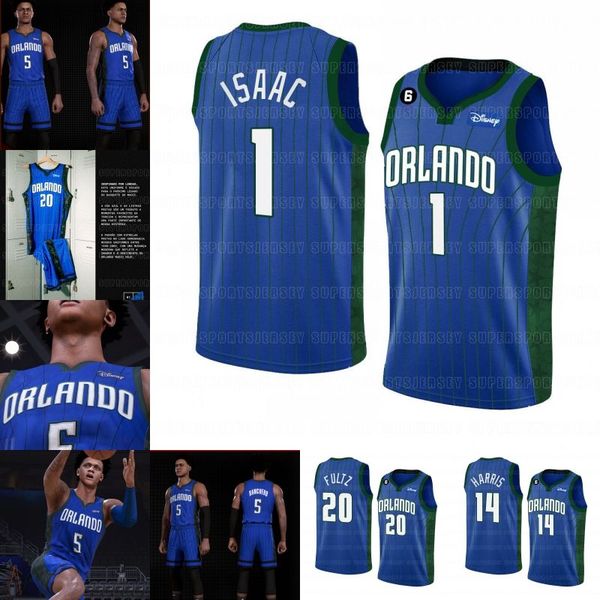 

custom 2022 -23 statement orlandos magics basketball jerseys q7xt# jonathan1 isaac markelle 20 fultz wendell 34 carter jr. gary 14 harris te, Black;red