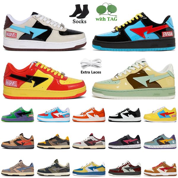 

fashion running shoes platform designer sneakers 2023 sk8 sta abc camo red black white orange camouflage green blue women mens trainers