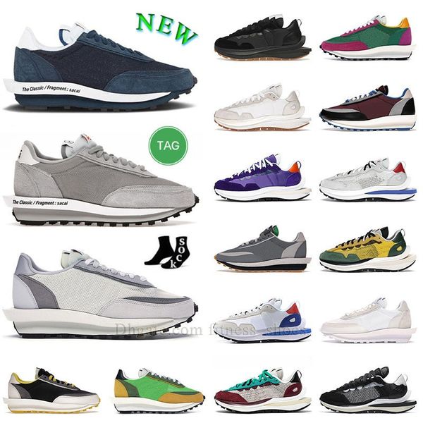 

sakai ld ldv waffle vaporwaffles running shoes men women fashion pine green nylon white gum triple black mesh soft spikes sneakers sacais ld