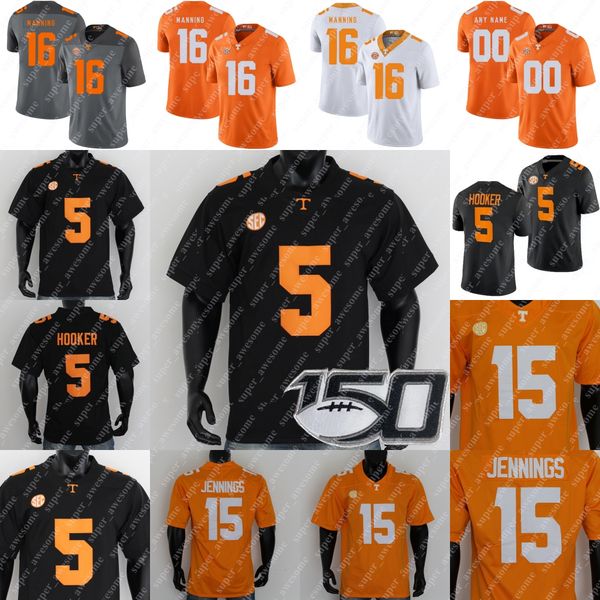 

american college football wear tennessee volunteers jersey hendon hooker jalin hyatt jaylen wright jabari small cedric tillman trevon flower, Black