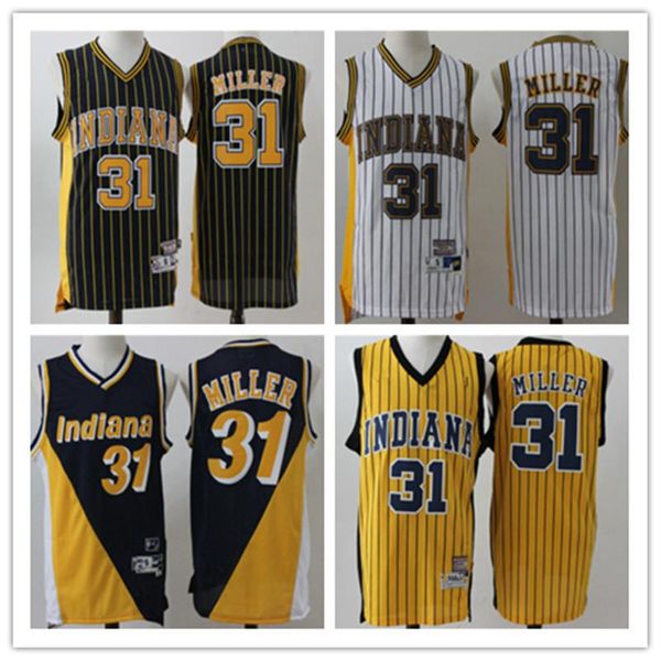 

basketball jersey bl mens indiana''pacers''jersey throwback reggie 31 miller victor 4 oladipo basketball shorts ack yell, Black;red