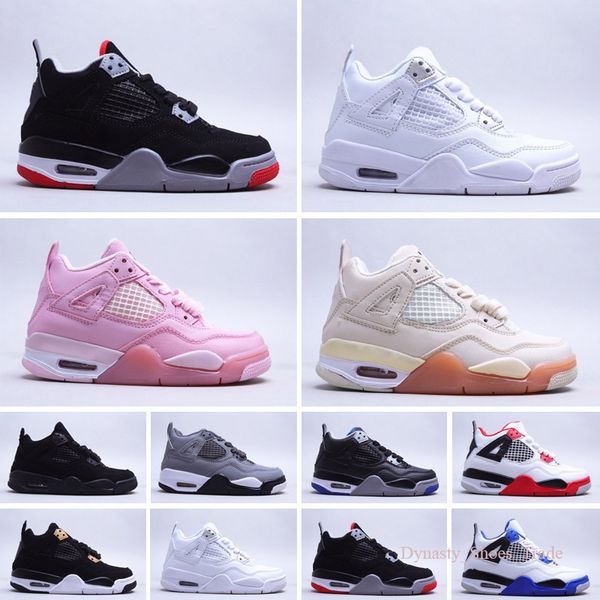 

sail union guava ice noir neon black cat 4 basketball shoes metallic green trainers men women kid sport sneakers 22-35