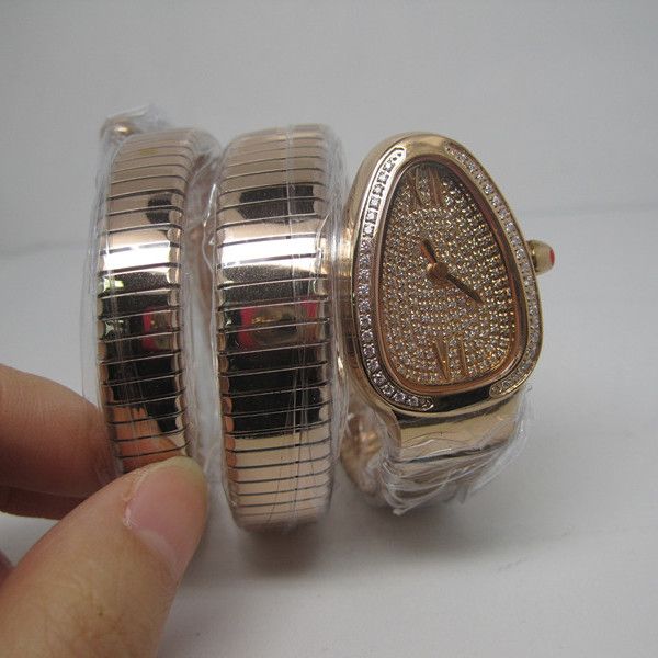 

classic watch for woman quartz movement snake style lady watches steel band silver wristwatch expensive watches bv01, Slivery;brown