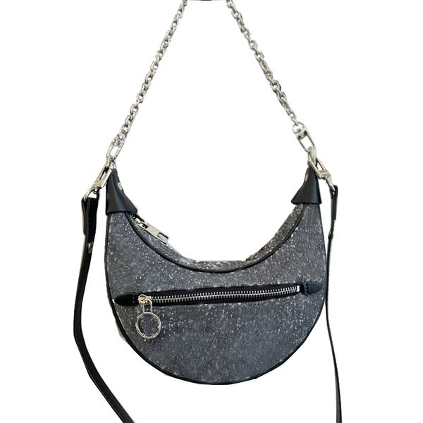 

designer loop bag women handbag purse genuine leather chain crossbody bags fashion shoulder lady denim tote 23cm