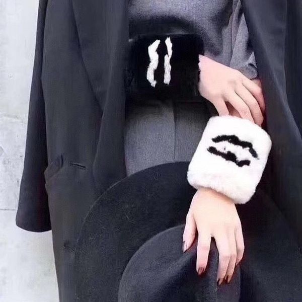

high-end wrist angora rabbit fur fashion brand scarf soft and warm, Blue;gray