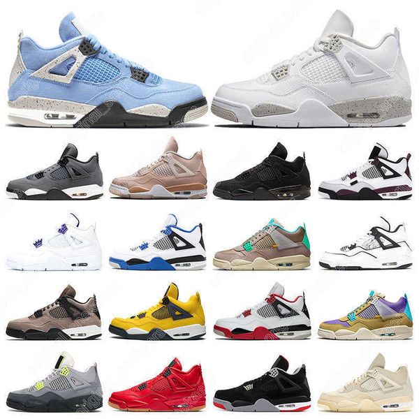 

mens sneakers 4 basketball shoes 4s white oreo university blue black cat fire red purple metallic cement royalty womens sports trainers