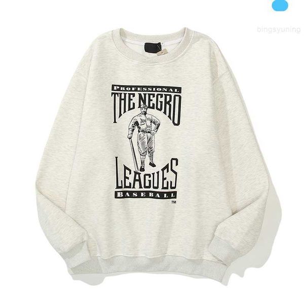 

men's hoody fashion fog designer esenti autumn winter new baseball league shirt loose long sleeve round neck sweater men and women swea, Black