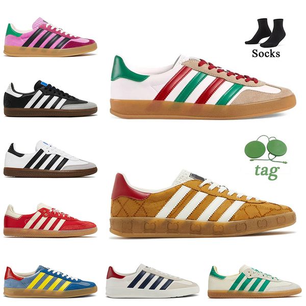 

gazelles monogram samba running shoes for men women vegan white black gum argentina yellow velvet red green pink gazelle outdoor sports trai