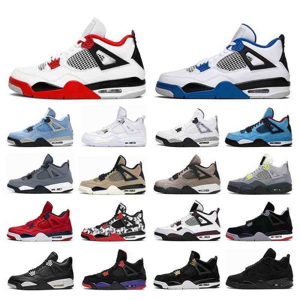 

basketball shoes sport sneakers fire red bred neon sail taupe haze white oreo 4s 4 5.5-13, Black