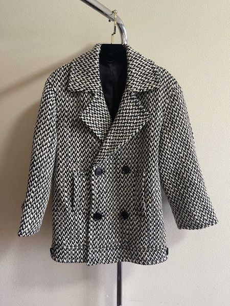 

ys women's brand jacket 2022new autumn winter coat designer high-end ootd logo tweed jacket overcoat casual spring coat women's do, Black;brown