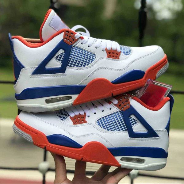 

4 4s white blue red outdoor shoes mens outdoor trainers sports sneakers size us 7-13, Black