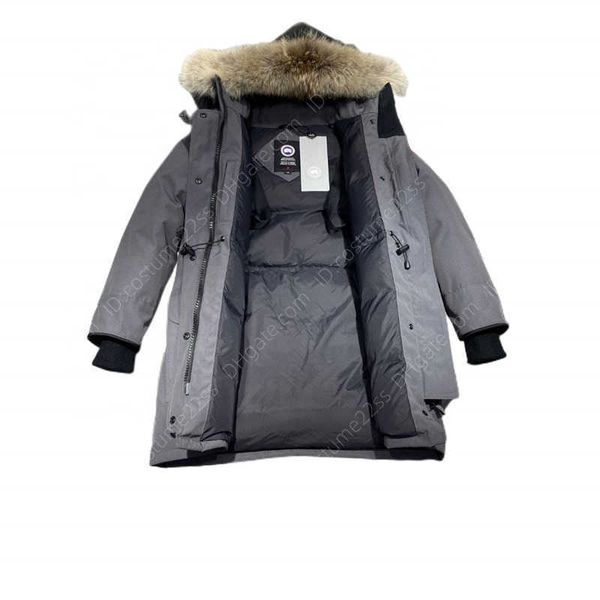 

down down jacket jackets hooded canada goos parka fur collar original style men's plus size outdoor winter goose jacket, Black