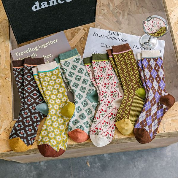 

socks double needle modern women's wireless head cotton, Black;white