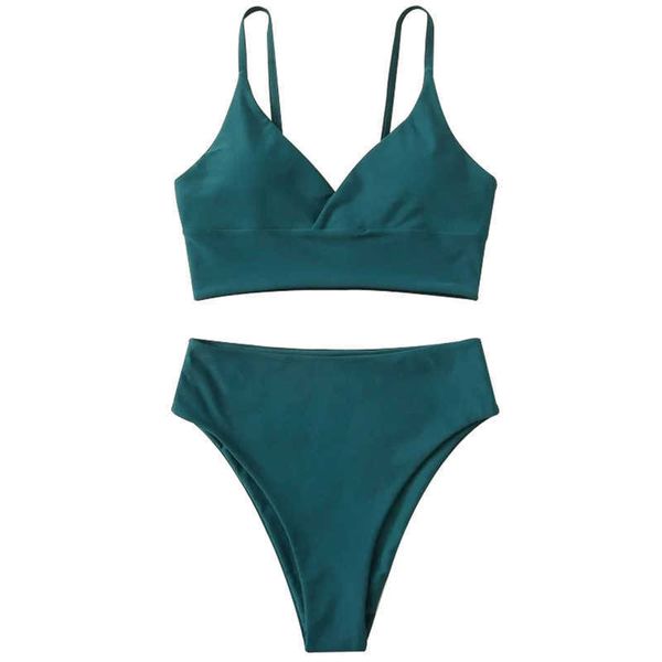 

new bikini high waist split solid swimsuits women's clothing, White;black