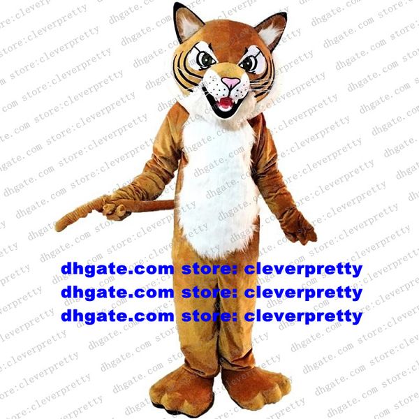 

brown wildcat wild cat mascot costume lynx catamount bobcat character large-scale activities walking street zx613, Red;yellow
