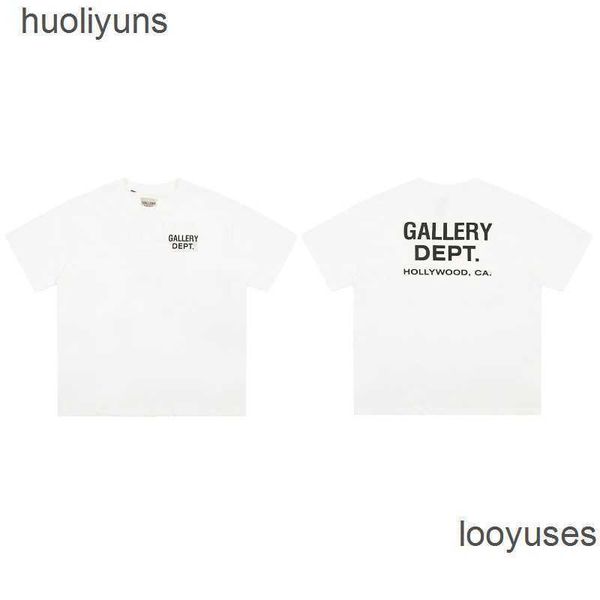 

dept mens designer t tee fashion shirt galleryes 2022 summer high street fashion brand printed letters men's women's casual short, White;black
