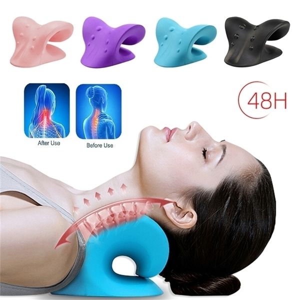 

other massage items neck stretcher cervical spine stretch muscle relaxation traction shoulder pillow relieve pain correction 221109