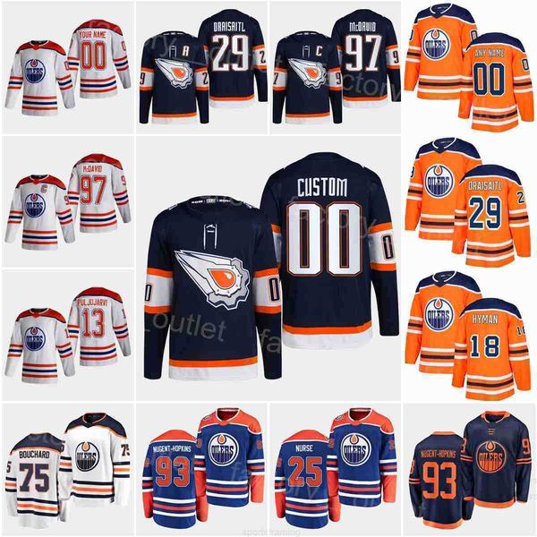 

edmonton hockey oilers 93 ryan nugent-hopkins jersey reverse retro 29 leon draisaitl 97 connor mcdavid 18 zach hyman 75 evan bouchard jesse, Black;red