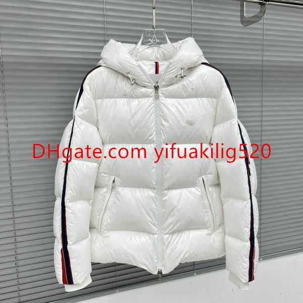 

35ss mens down jacket parkas black purffer coats hooded quality casual outdoor feather outwear keep warm thick double zipper white duck down