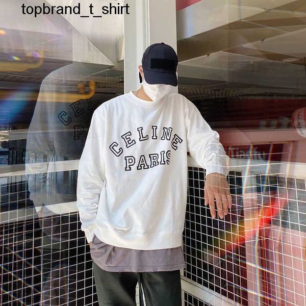 

men's hoodies sweatshirts designer ce letter round neck pullover sweater men women's loose long sleeve hoodie, Black