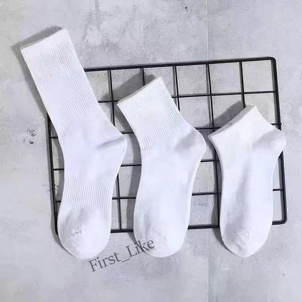 

classic fashion men socks hook brand color stitched men's women's long tube sports training sock street couple middle tubes luxury, Black