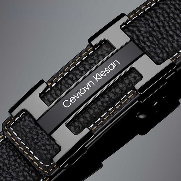 

new mens belt 3.5cm automatic buckle business casual belts youth jeans trousers waistband, Black;brown