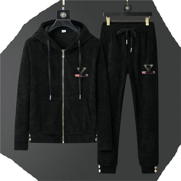 

men's tracksuits zipper coats street loose suits womens designers hoodies jackets pants fashion sportswear jogging sweatshirts clothing, Gray
