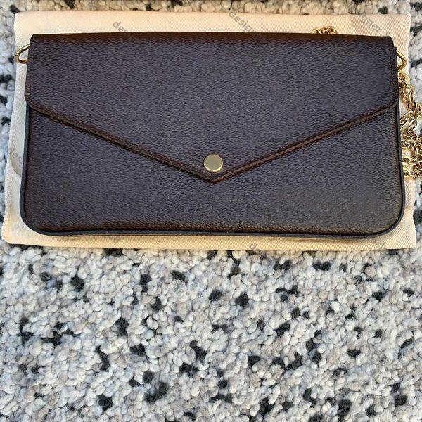 

designer bag shoulder with cases bags luxurys designers box brand pochette women flicie chain gold crossbody wallet handbags purses 3 piece