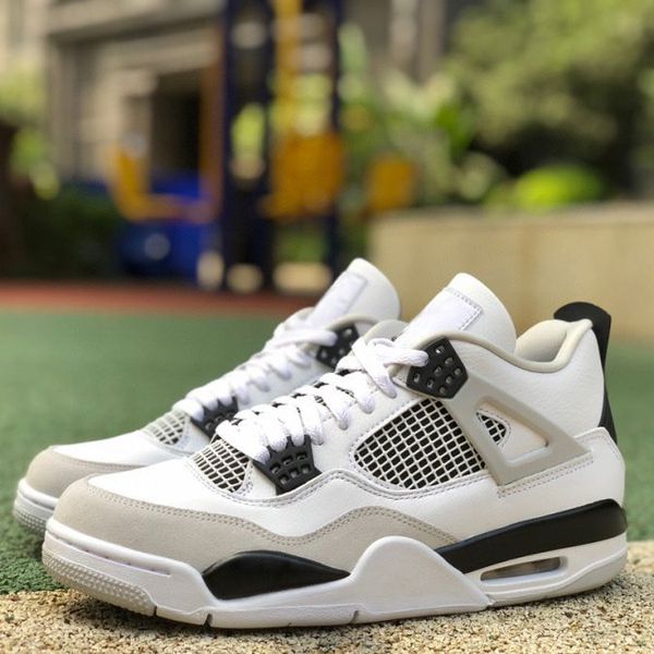 

with box designer 2023 motorcycle boots 4 4s mens basketball shoes military black white neutral grey high cut men women trainers sports snea