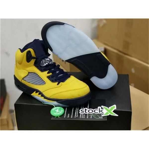 

rksneak 2019 rare 5 sp michigan inspire reflective yellow college navy amarillo man outdoor shoes cq9541-704 sports sneakers