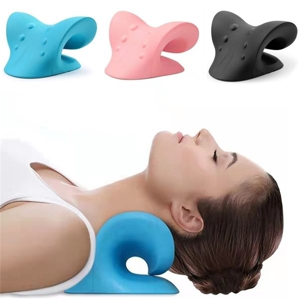 

other massage items neck shoulder stretcher relaxer cervical chiropractic traction device pillow for pain relief spine 221109